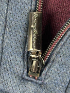 Tommy Bahama Quarter Zip Pullover Mens XL Reversible Blue Burgundy Marlin