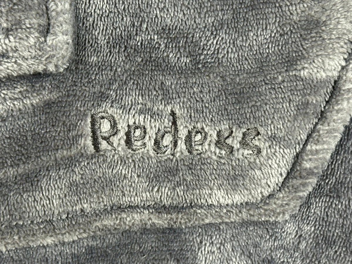 Redess Oversized Wearable Blanket Hoodie Grey Sherpa Lined Fleece Pullover OS