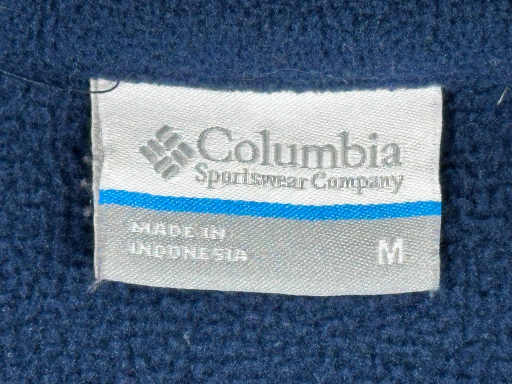 Columbia Fleece Jacket Womens M Michigan Wolverines Full Zip Navy