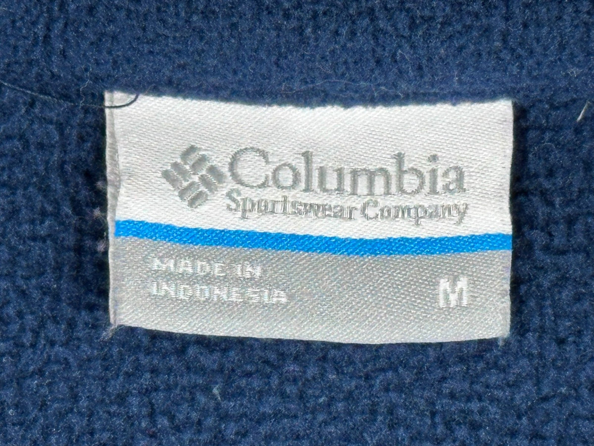 Columbia Fleece Jacket Womens M Michigan Wolverines Full Zip Navy