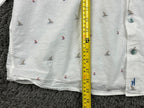Johnnie-O Top Shelf Faber Shirt Mens White Sailboat Cotton Linen Button Up Sz XL