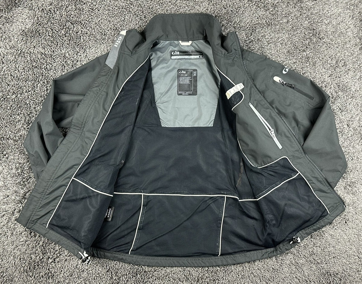 Gill Womens 8 Crew Lite 100% Polyester Waterproof Sailing Jacket Dark Grey