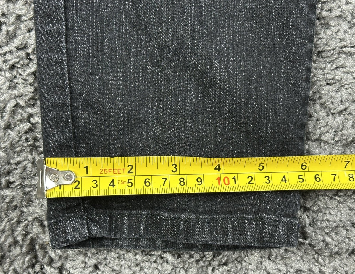 NYDJ Womens 8P Black Stretch Marilyn Straight Crop Ankle Jeans