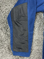 Vintage West Marine Fleece Jacket Mens L Blue Black Full Zip Sailing Denali Y2K