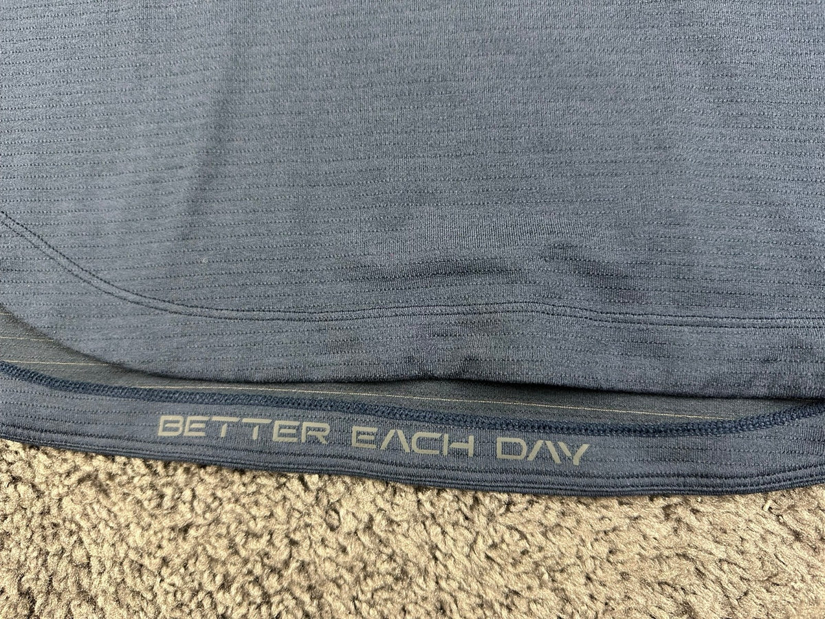 Lululemon Mens L Drysense Training Half Zip Pullover Navy Blue
