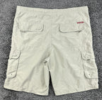 Vintage Quiksilver Cargo Shorts Men 41 Waist Tan Drawstring Y2K Sz L