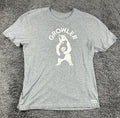 Life is Good Men Crusher Tee Gray Growler Bear Craft Beer Graphic Shirt Sz Large
