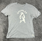 Life is Good Men Crusher Tee Gray Growler Bear Craft Beer Graphic Shirt Sz Large
