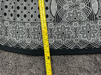 ECI New York Womens Small S V-Neck Empire Waist Tie A-Line Dress Black White