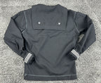 Vintage US Navy Dress Blue Jumper Men Black Wool Sailor Uniform Shirt Top Sz 38L