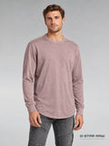 G-Star RAW Lash Men's Extra Large XL Long Sleeve T-Shirt Mauve Curved Hem