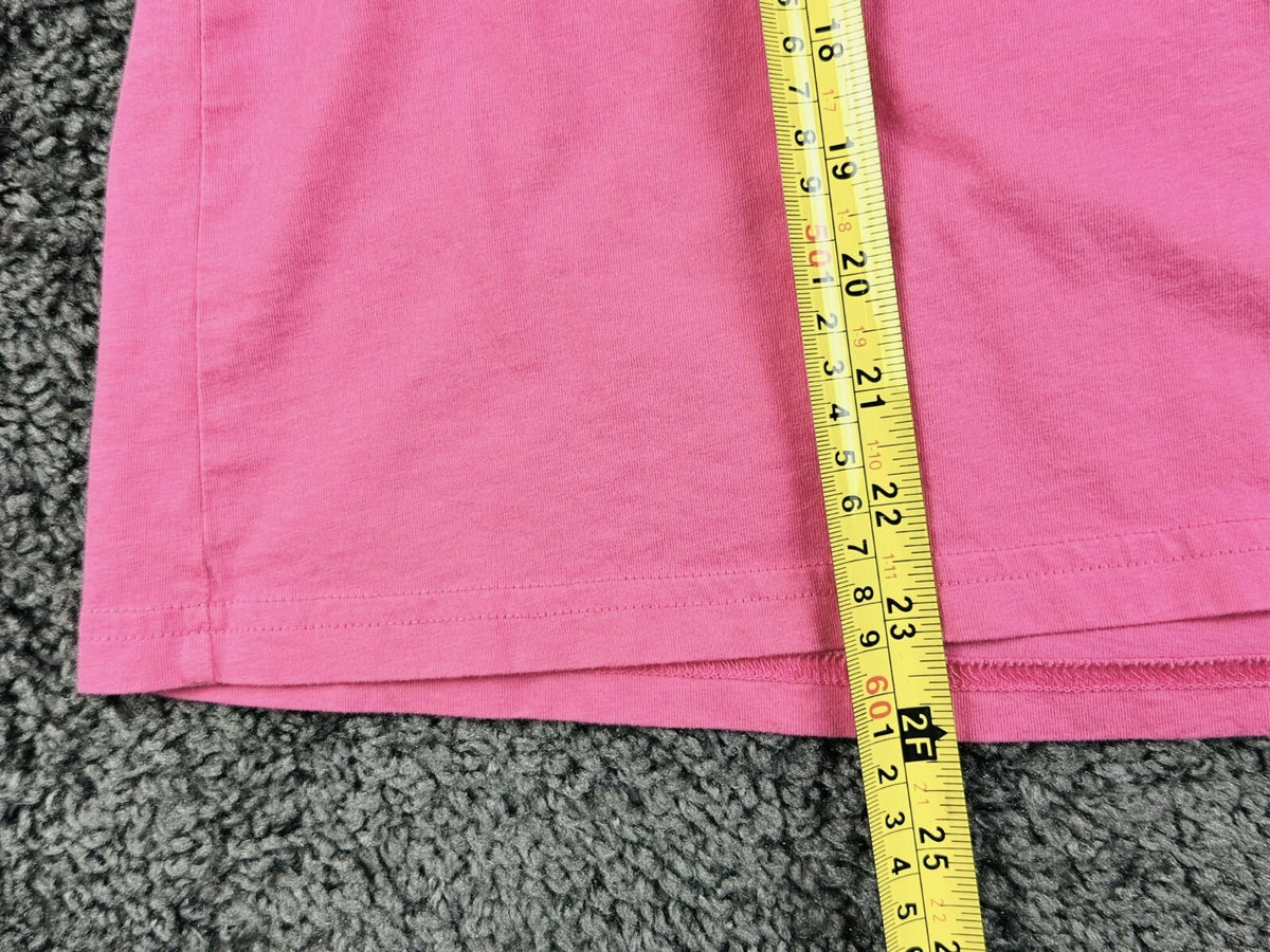 Vineyard Vines Womens S Pink Lacrosse Graphic Long Sleeve Pocket T-Shirt