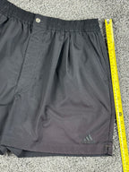 Vintage Adidas Mens XL Black Tennis Golf Athletic Shorts Elastic Zip Fly Y2K