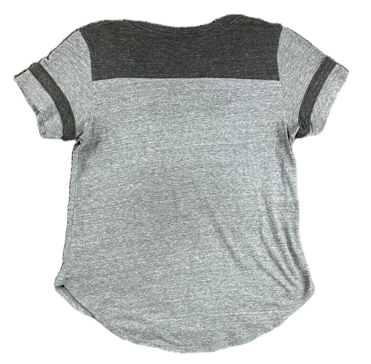 Lucky Brand Triumph Motorcycle Tee Shirt Womens M Gray Graphic Colorblock Biker
