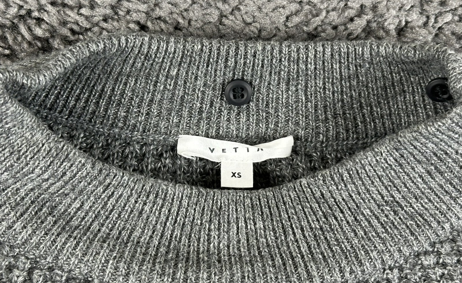 VETTA Capsule Organic Cotton Waffle Knit Crewneck Sweater Size XS Luxury