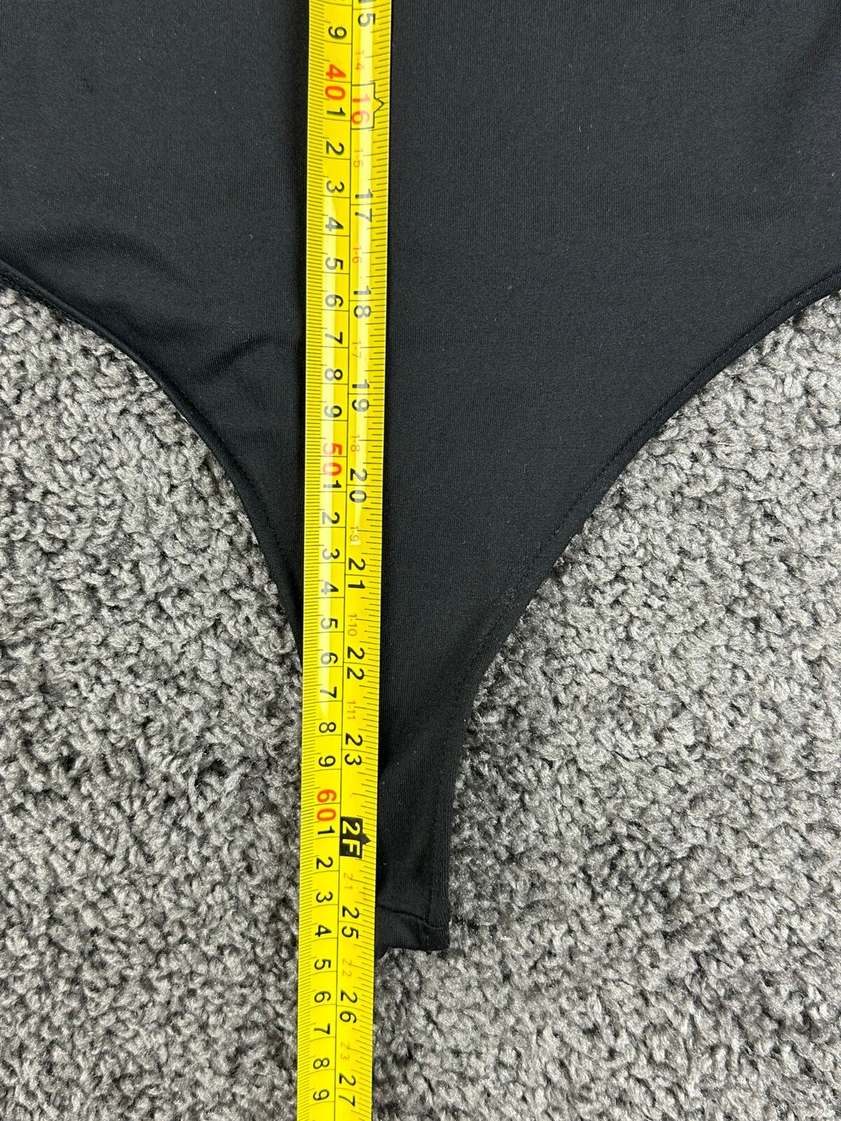 Zara Womens Bodysuit Black Medium Square Neck Long Sleeve Thong Stretch
