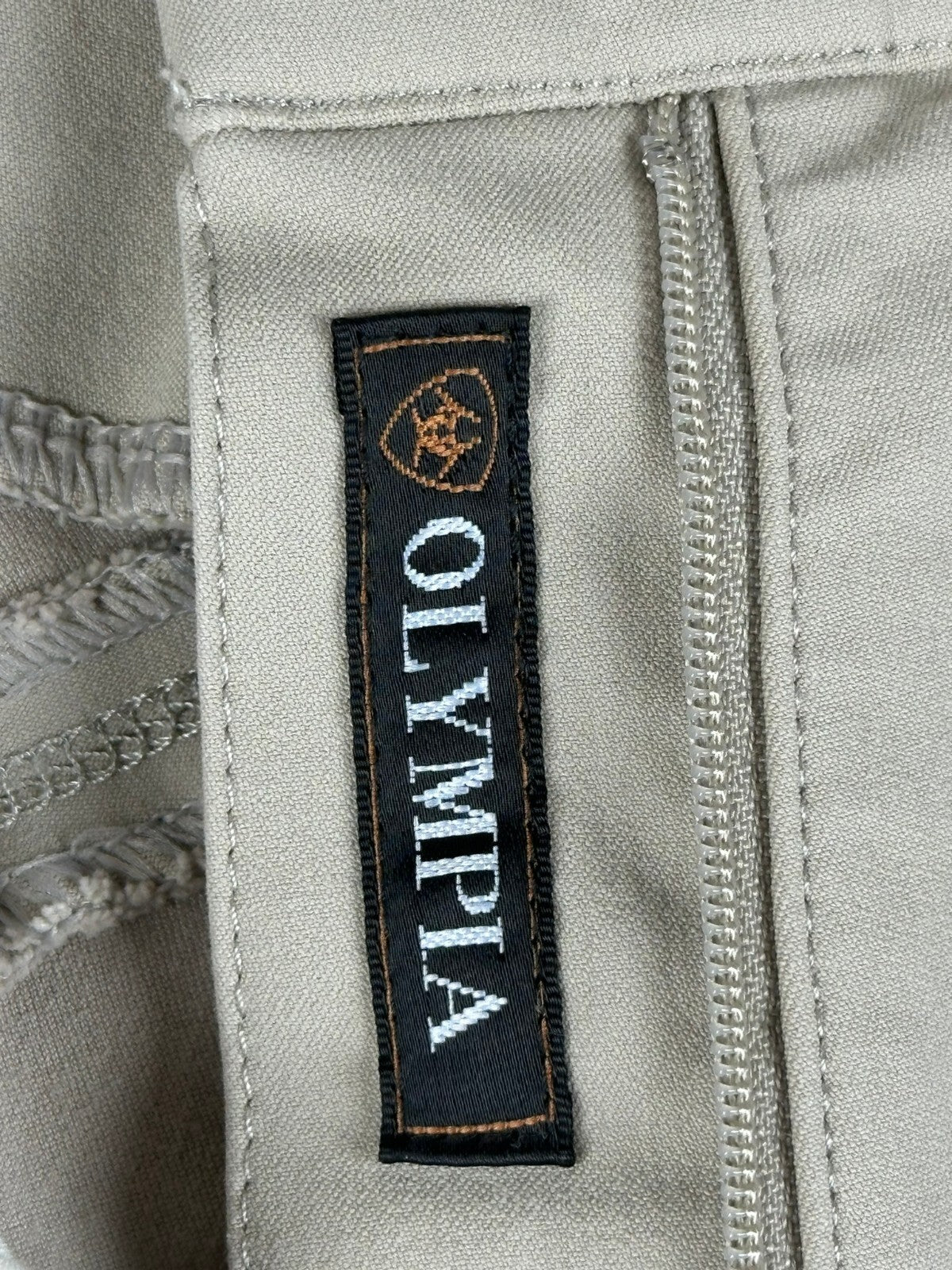 Ariat Womens 28L Beige Olympia Pro Series Knee Patch Riding Breeches