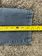 Eileen Fisher Womens Medium Stretch Denim Straight Leg Pants Side Zip