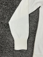 J.Crew Women's Cotton Johnny-Collar Long Sleeve Sweater White Medium