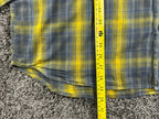 Columbia Cooper Lake Mens Plaid Shirt Yellow Gray Long Sleeve Button Down Sz XL