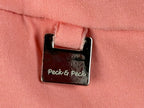 Peck & Peck Womens 6 Coral Pink Stretch Pull On Ankle Pants Trousers Straight