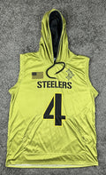 Hitting Bombs Apparel Steelers #4 MOLINA Mens Large Lime Green Sleeveless Hoodie