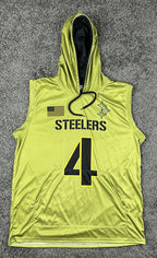 Hitting Bombs Apparel Steelers #4 MOLINA Mens Large Lime Green Sleeveless Hoodie