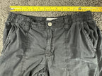 Zara Mens Wide Leg Cargo Pants Baggy Multi Pocket Washed Gray Black Size M