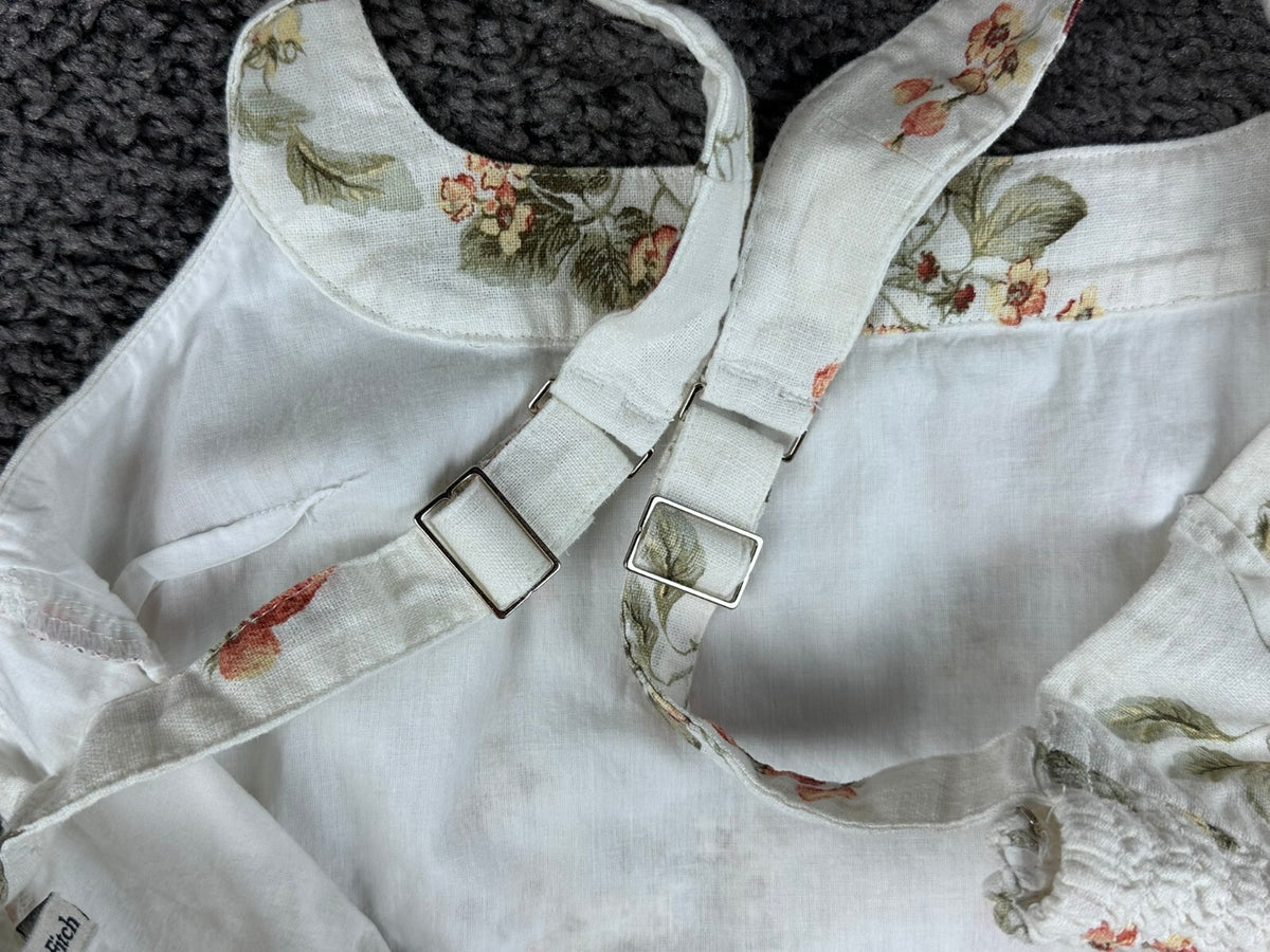 Abercrombie & Fitch Dress Womens XSP Sundress White Strawberry Linen