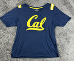 Cal Berkeley Golden Bears T Shirt Womens XXL Blue V Neck Short Sleeve