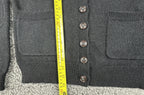 Wallace Madewell Womens Black Alpaca Wool Elbow Patch Cardigan Sweater Size M