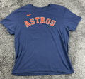 Nike Houston Astros Jose Altuve 27 T Shirt Mens Large L Navy Blue MLB Baseball