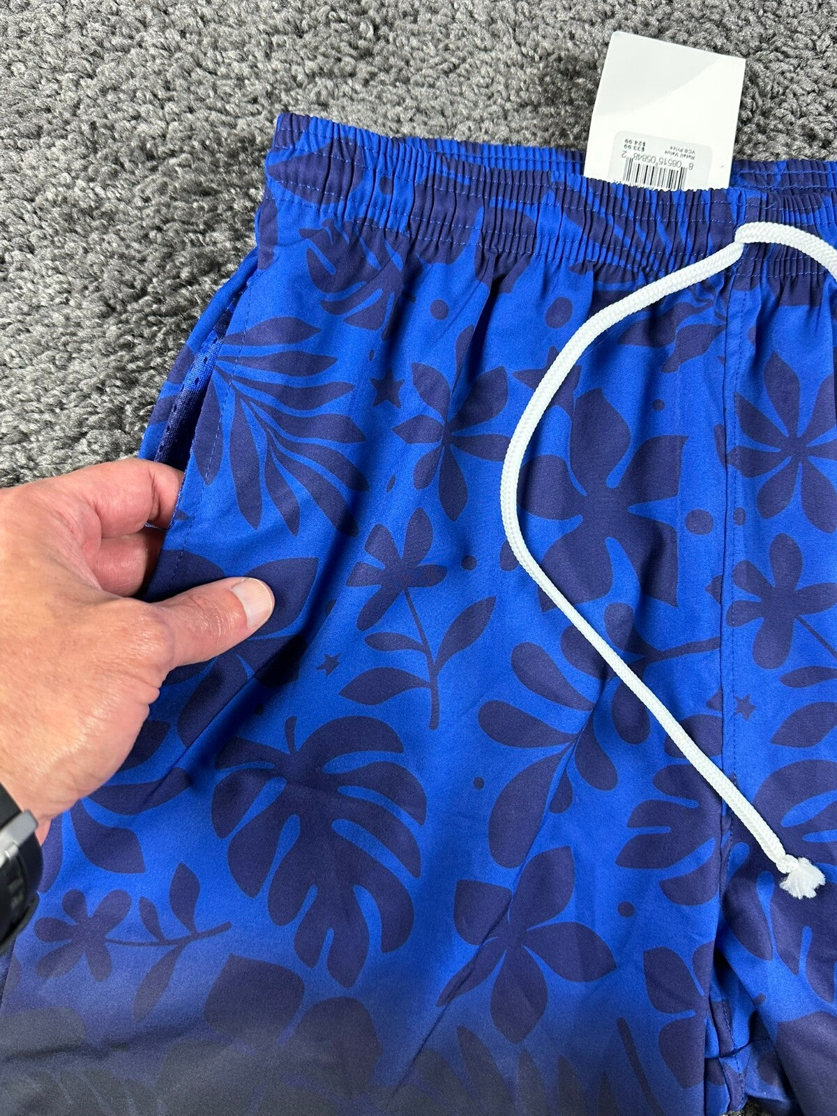 US Air Force Board Shorts Swim Trunks Hawaiian Floral Ombre JWM USAF 2XL NWT