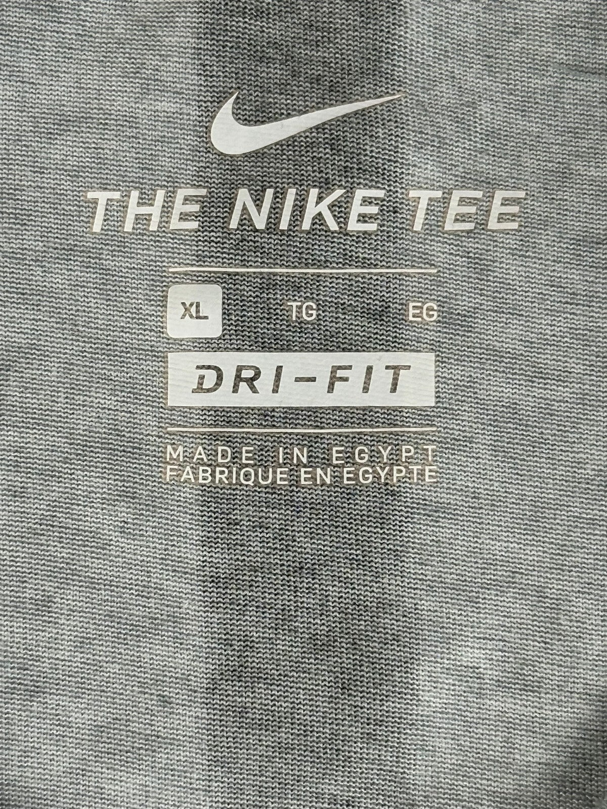 Nike Mens XL Heather Grey Elite World Long Sleeve T-Shirt Dri-Fit