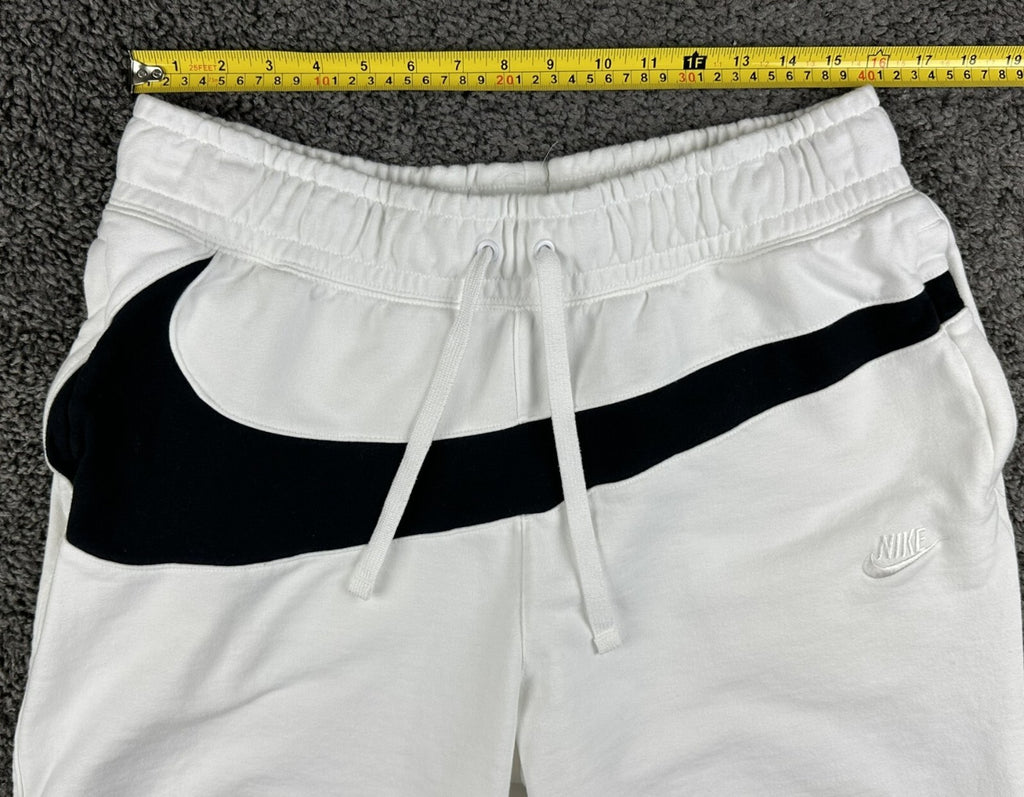 Nike NSW HBR Big Swoosh Fleece Shorts Mens XL White Black AR3161-100
