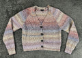 Rails Josie Space Dye Cardigan Sweater Womens S Amethyst V Neck Chunky Knit Soft