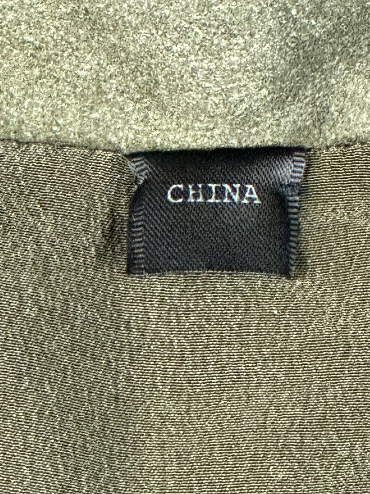 VEDA Leather Jacket Women Olive Green Asymmetrical Moto Wool Knit Silk Sz M