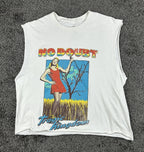 No Doubt Tragic Kingdom Womens M White Cropped Sleeveless Graphic Band Tee