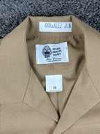 USMC Marine Corps Khaki Short Sleeve Service Shirt Mens DLA Uniform Tan  Size 15