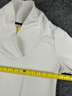 Lolë Womens L White Call Me Cowl Neck Pocket Sweatshirt Tunic Dress