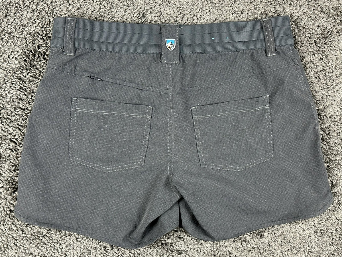 Kuhl Stretch Strattus Hiking Shorts Gray Size 6 Performance Pockets Athletic