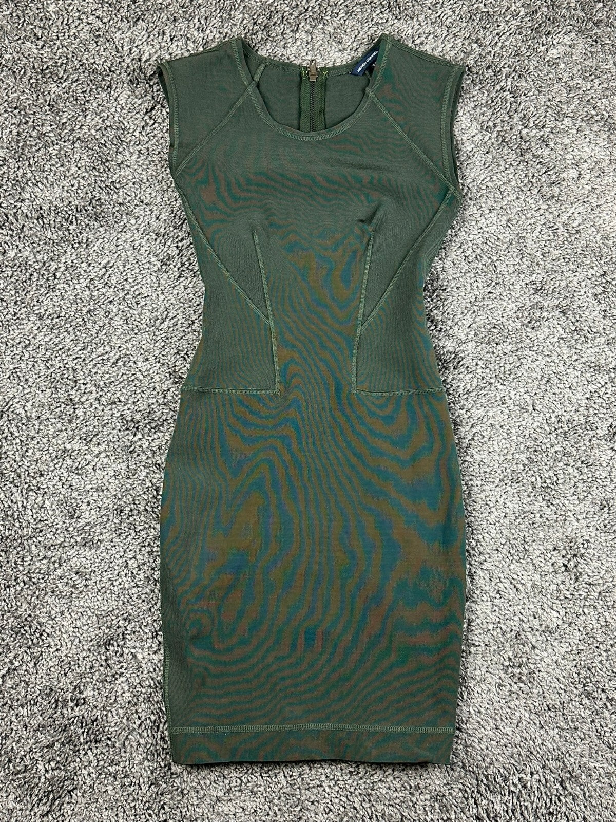 French Connection Women's US 4 Green Monique Stretch Bodycon Bandage Mini Dress
