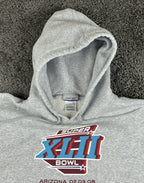 Reebok Super Bowl XLII 2008 Hoodie Mens Gray Giants Patriots NFL Vintage Sz XL