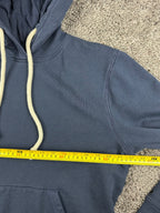 PACT Mens Size L Navy Blue 100% Organic Cotton Hooded Sweatshirt Hoodie