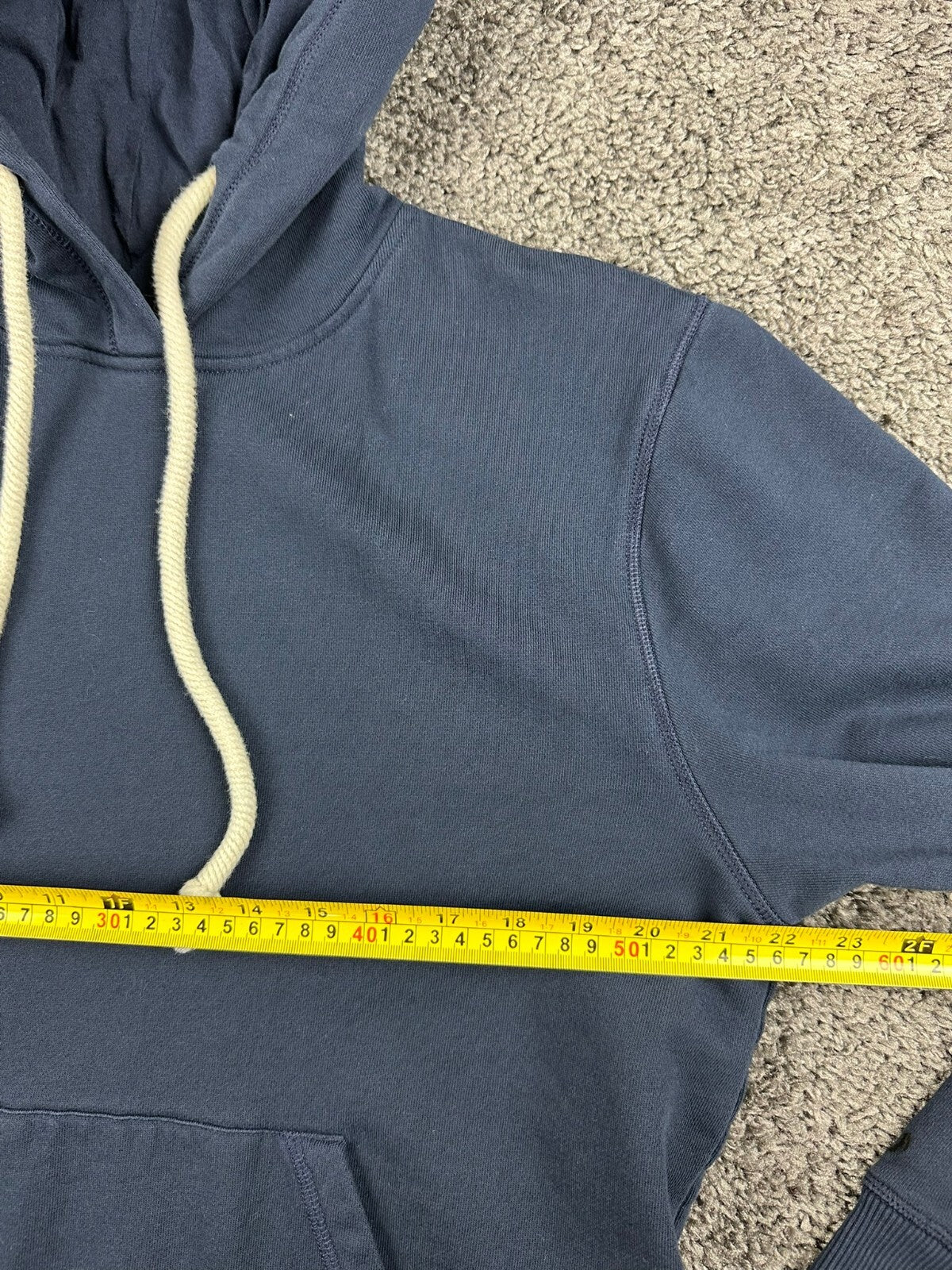 PACT Mens Size L Navy Blue 100% Organic Cotton Hooded Sweatshirt Hoodie