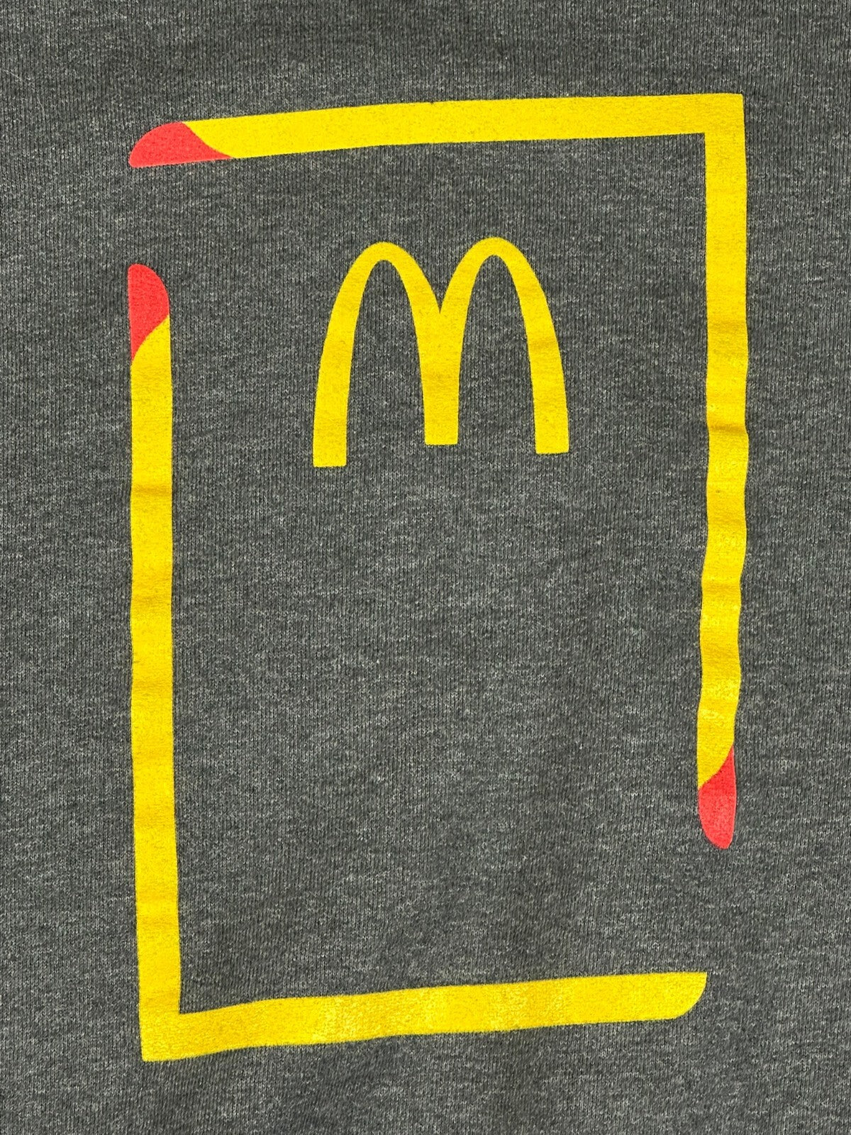 McDonalds Employee Gray Crewneck Sweatshirt Golden Arches Graphic Pullover XXL