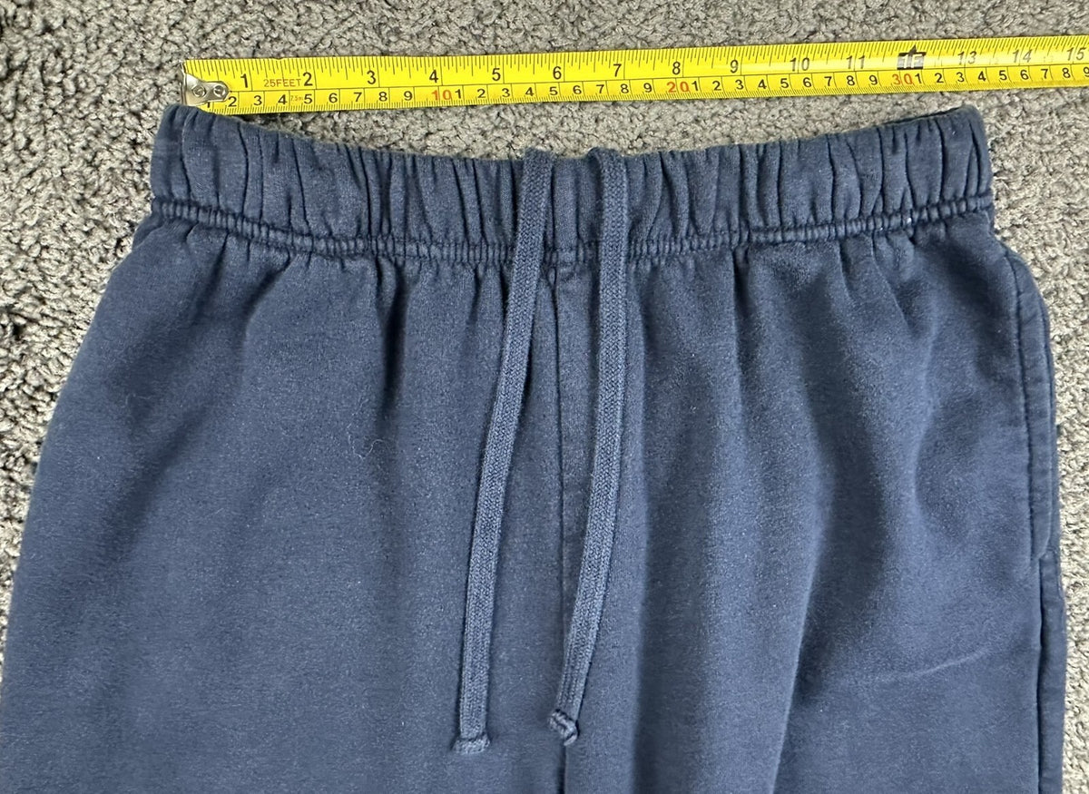 Garage Women's Small S Fleece Joggers Sweatpants Navy Blue Elastic Cinch Hem