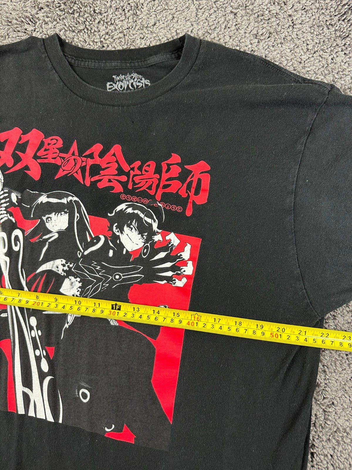Twin Star Exorcists T-Shirt Mens XL Black Graphic Anime Manga Crunchyroll Tee