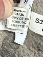 Reebok Mens XXL Light Grey Center Logo Oversized Pullover Hoodie