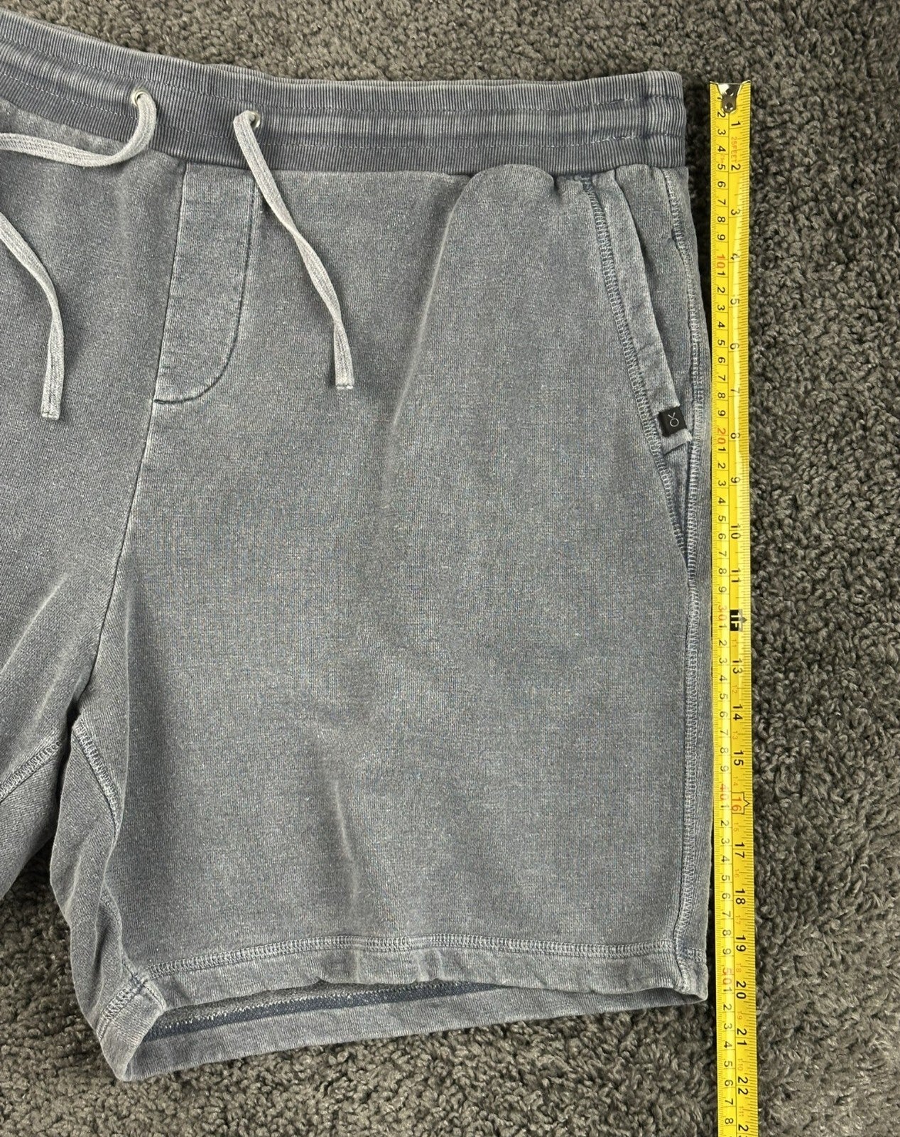Outerknown Sur Sweatshorts Mens Faded Black Hemp Organic Cotton Blend Shorts XXL